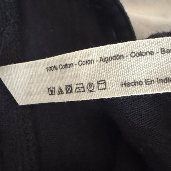 FREE PEOPLE FP Black Jumpsuit Size S Wooden Buttons Boho Overalls Relaxed Fit - Picture 6 of 6